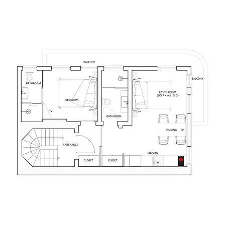 Galadoo 3rd Floor Lägenhet